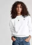 promos sweat ralph lauren femme sweat round neck coton blanc